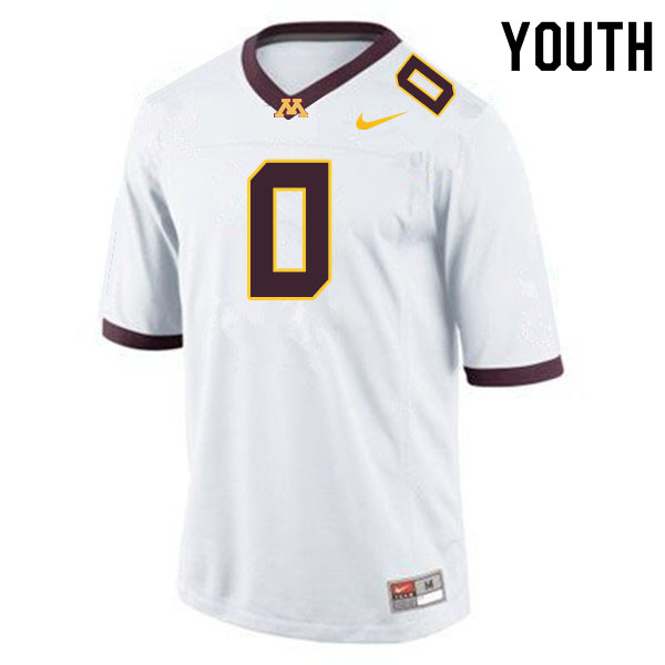 Youth #0 Rashod Bateman Minnesota Golden Gophers College Football Jerseys Sale-White - Click Image to Close